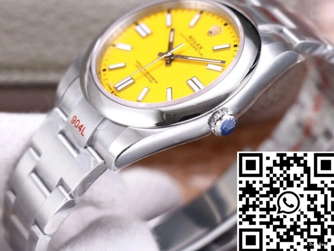 Oyster M124300-0004 EW Perpetual Yellow Rolex Dial 41MM Factory 0908